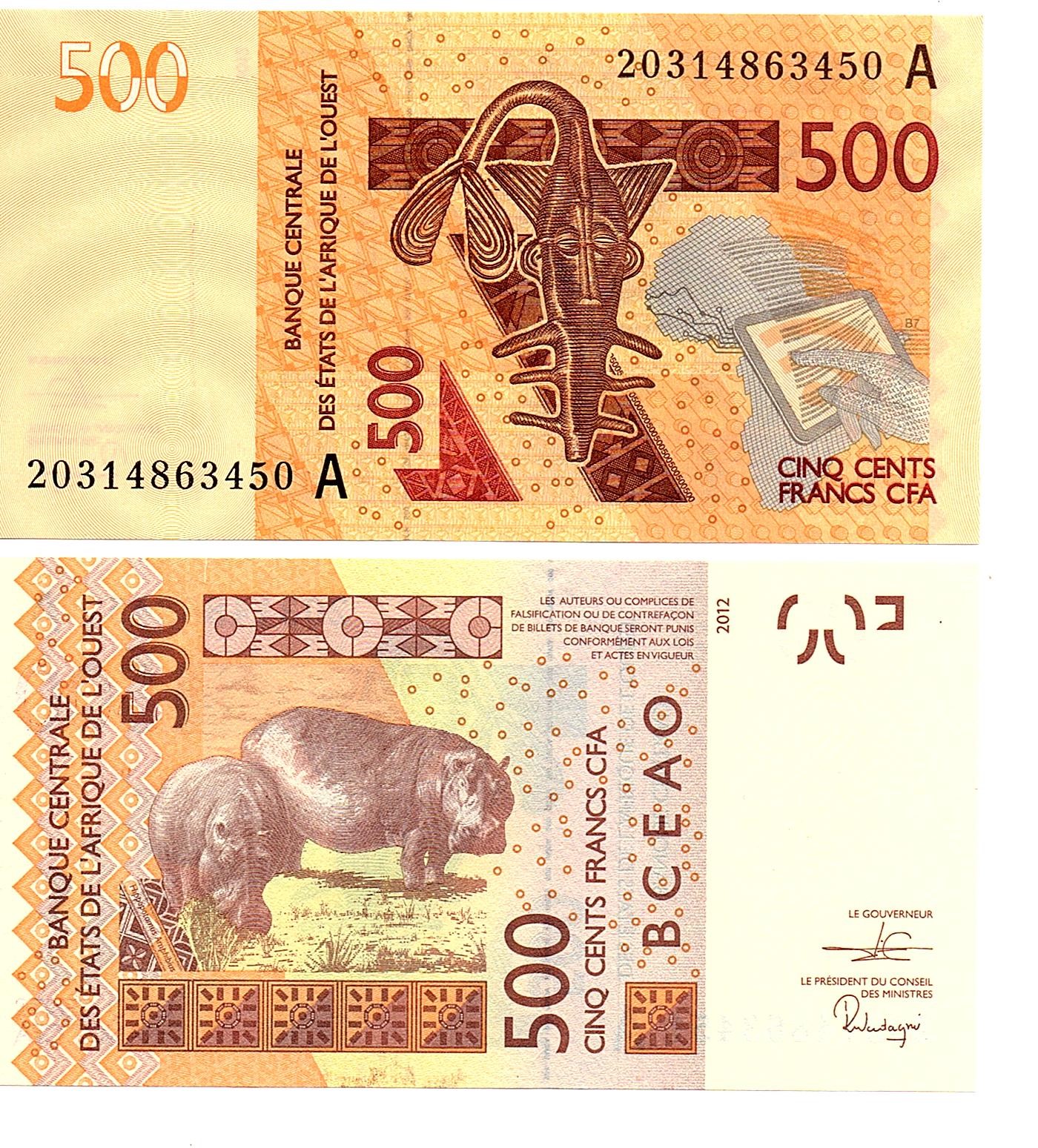 Ivory-Coast #119A20  500 Francs CFA NEW2020