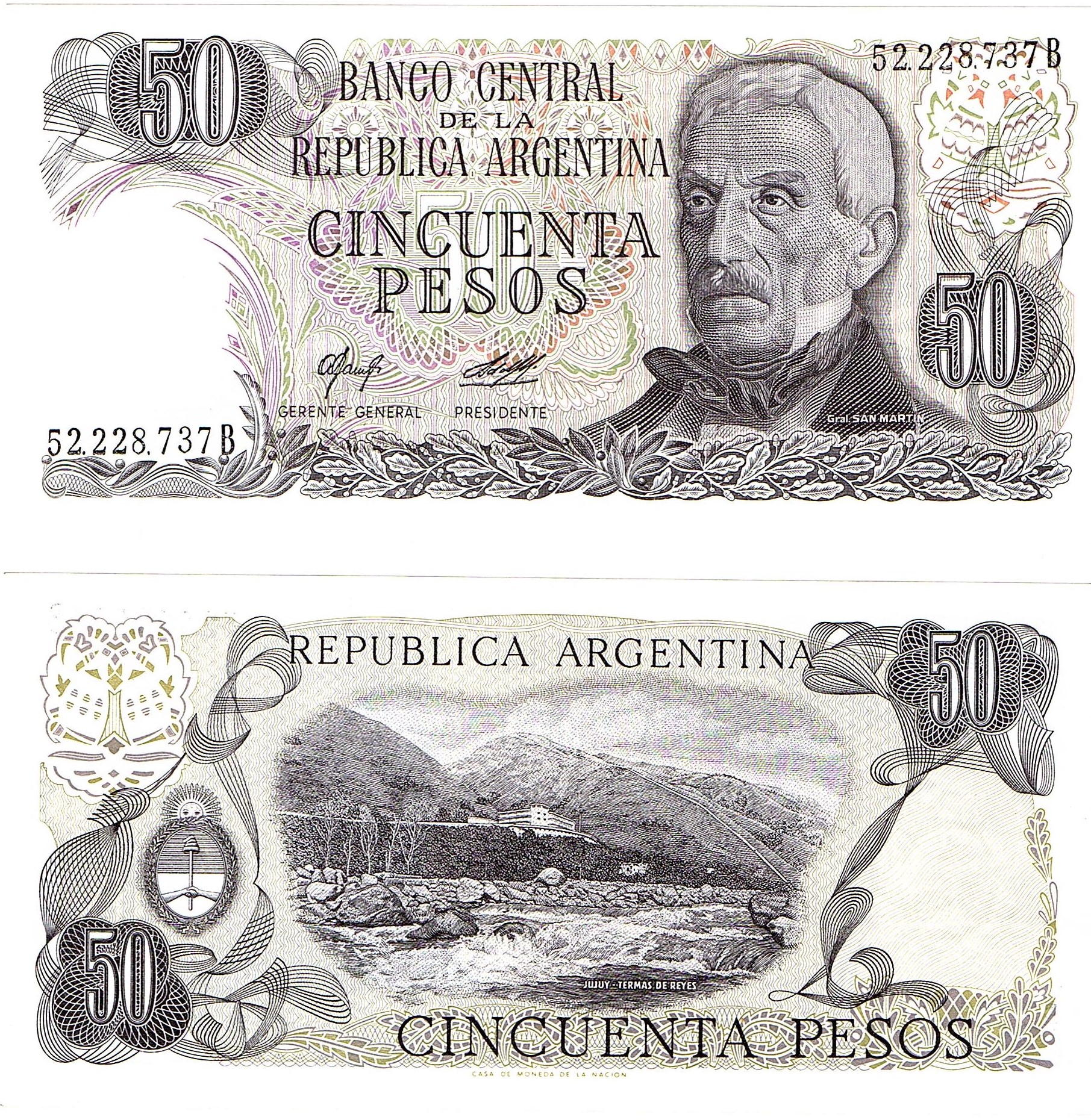 Argentina #301a(1)  50 Pesos