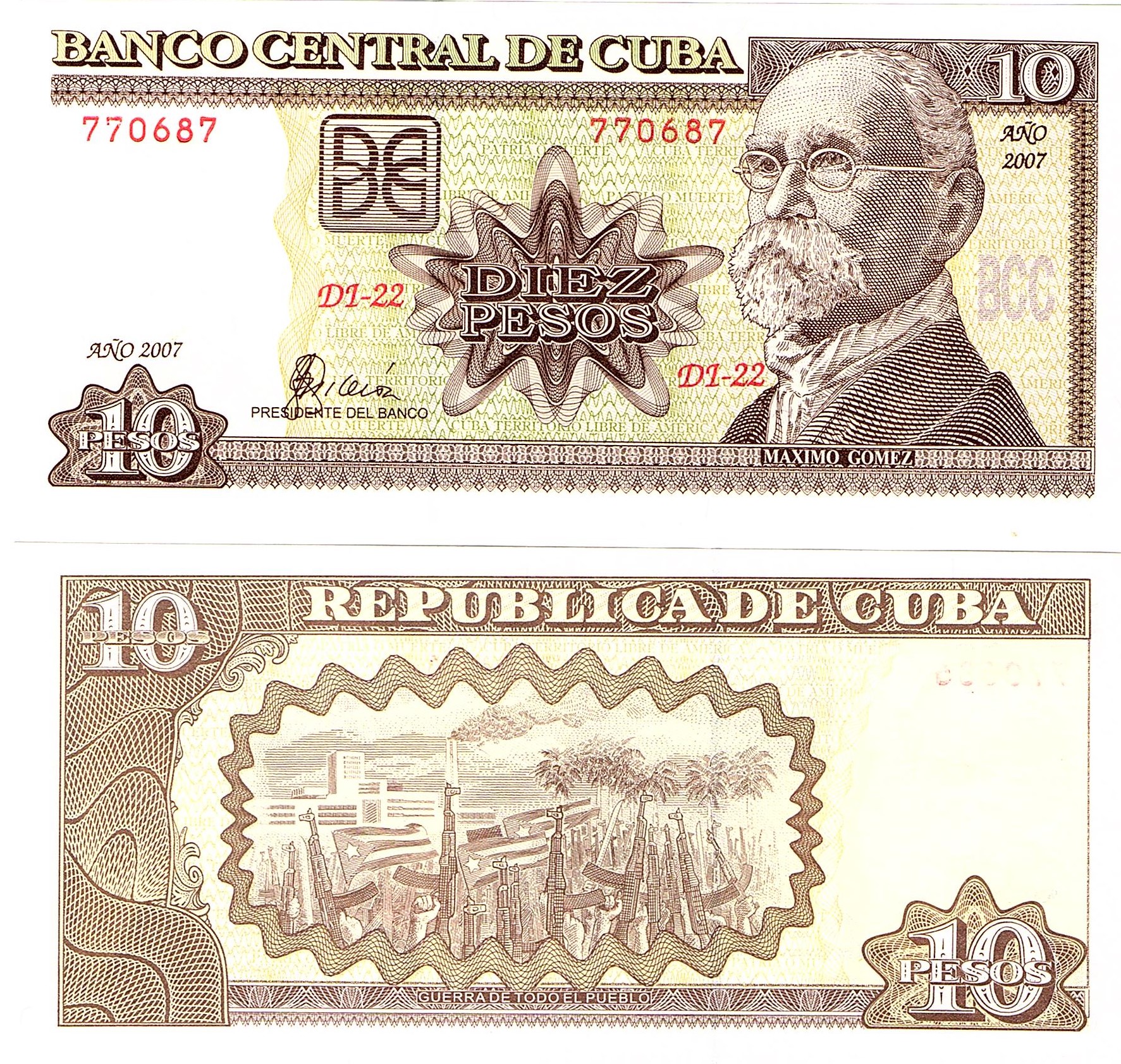 Cuba #117i   10 Pesos