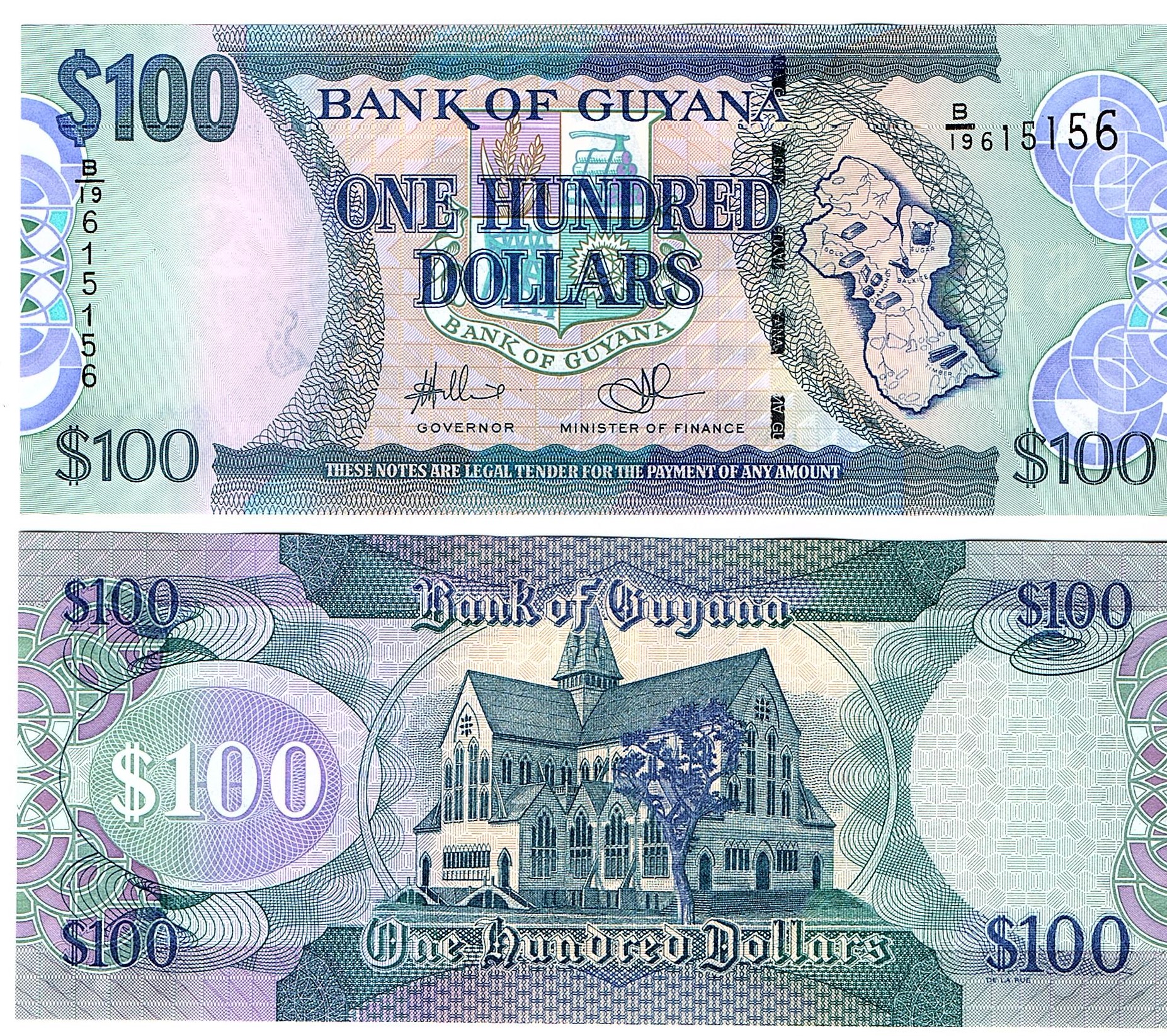 Guyana #36b(1)   100 Dollars