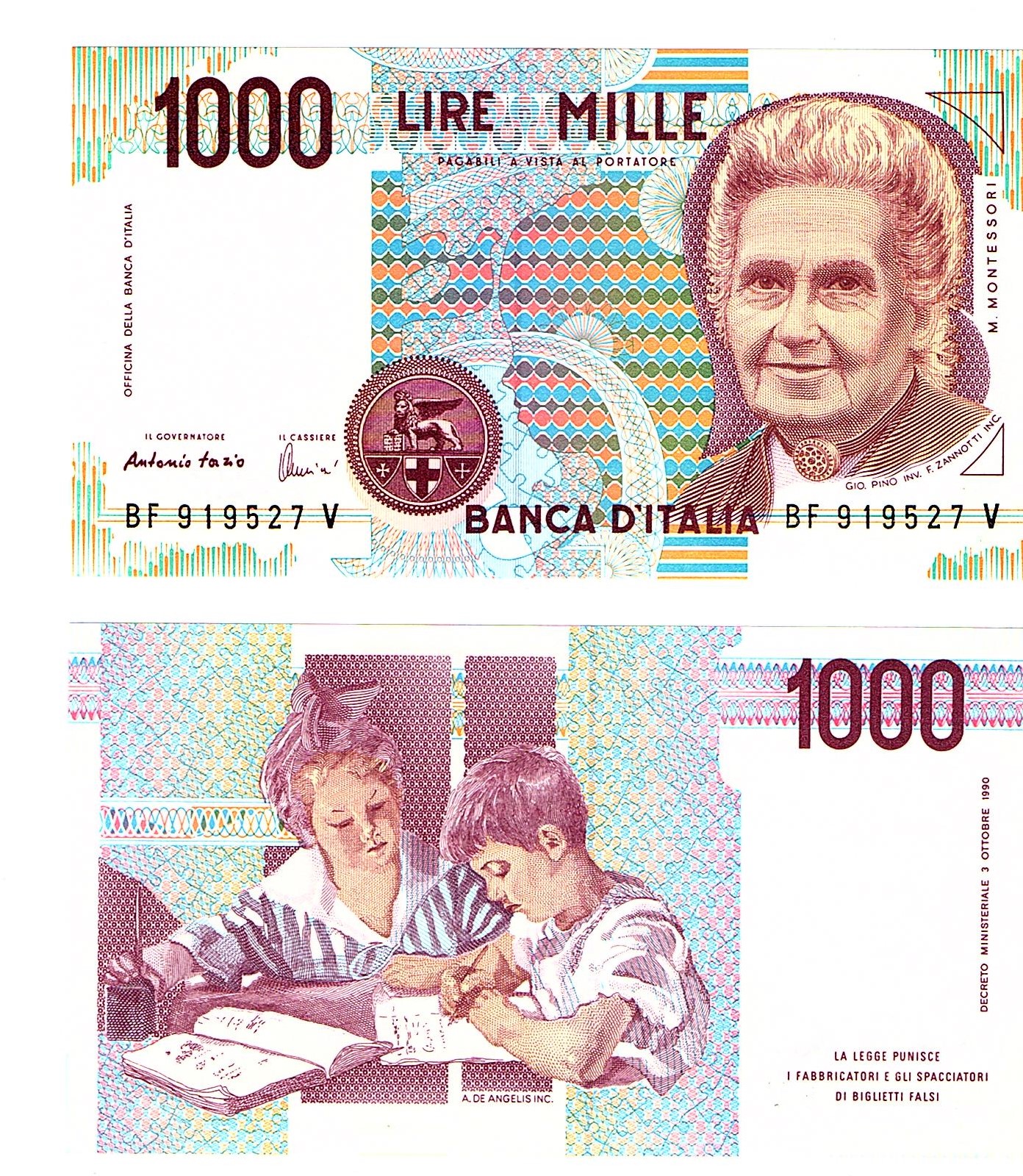 Italy #114c 1000 Lire
