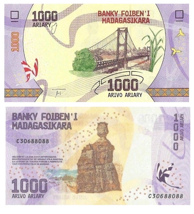 Madagascar #100  1000 Ariary