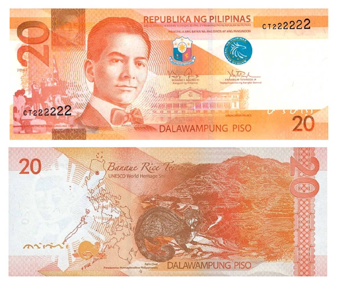Philippines #206a9-R20 Piso Replacement Note