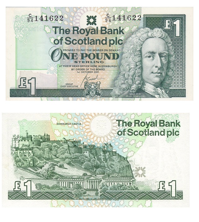 Scotland #351e  1 Pound Sterling