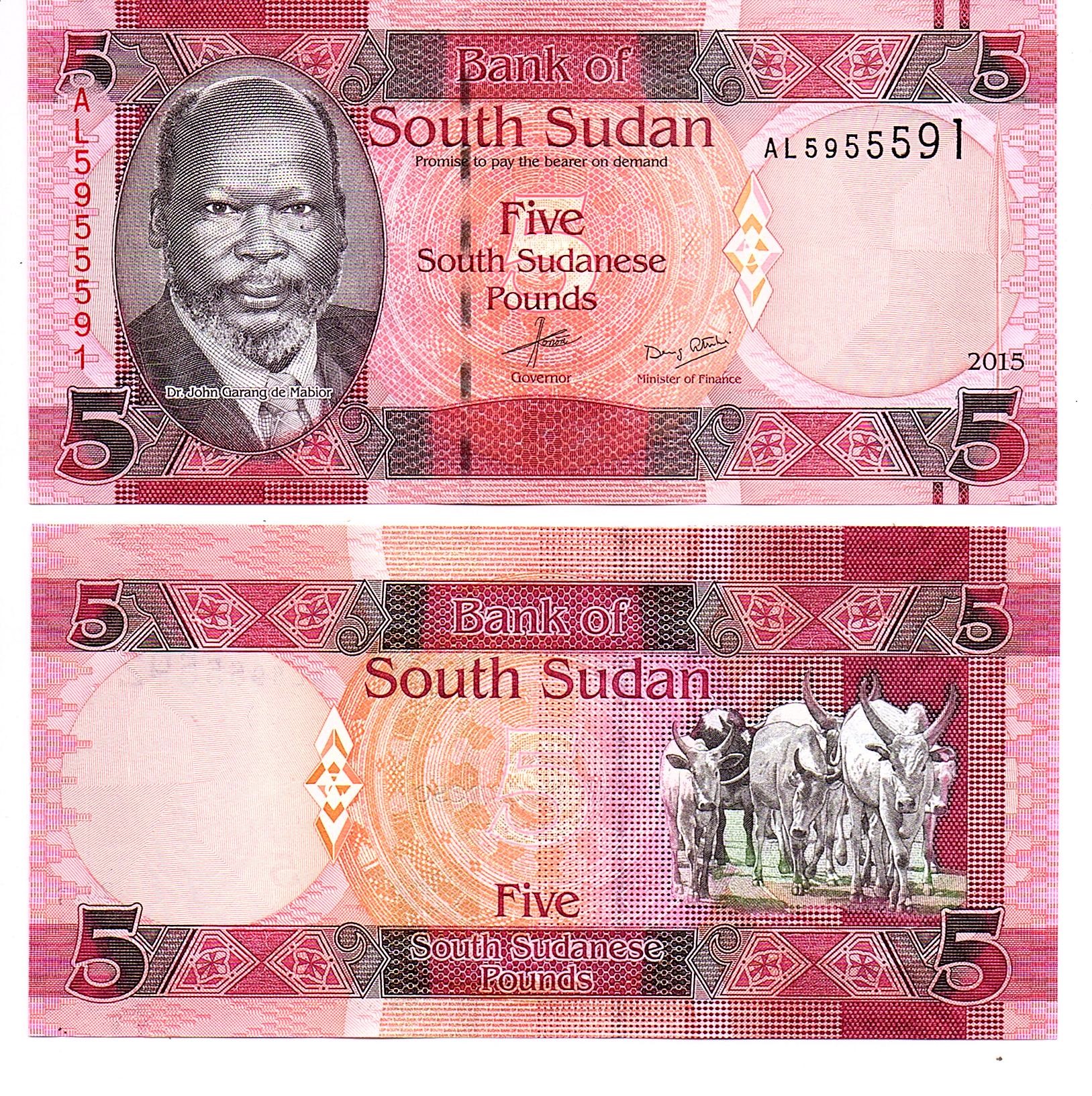 South-Sudan #11a 5 South Sudanese Pounds