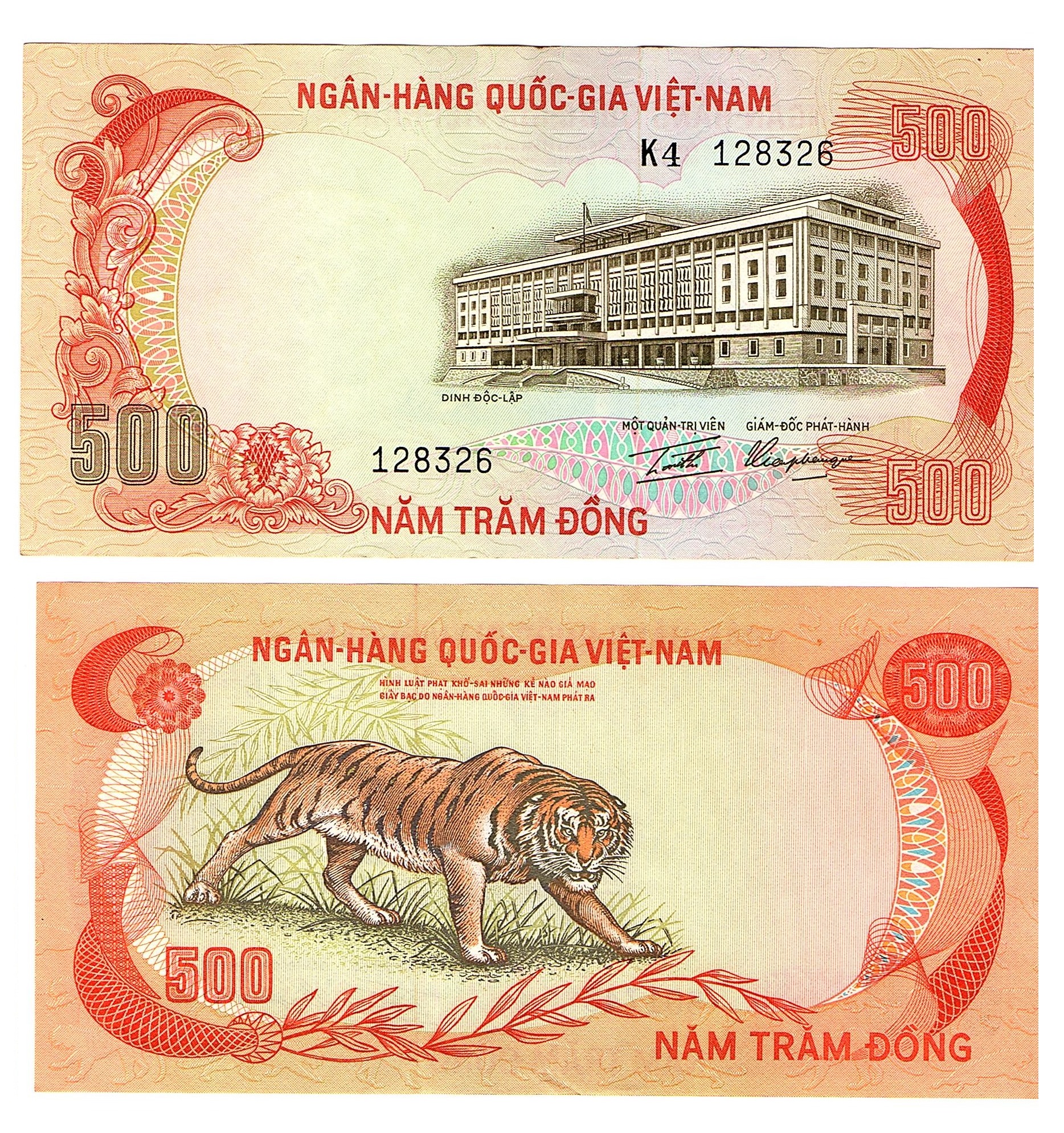Vietnam-South #33a/UNC  500 Ðồng