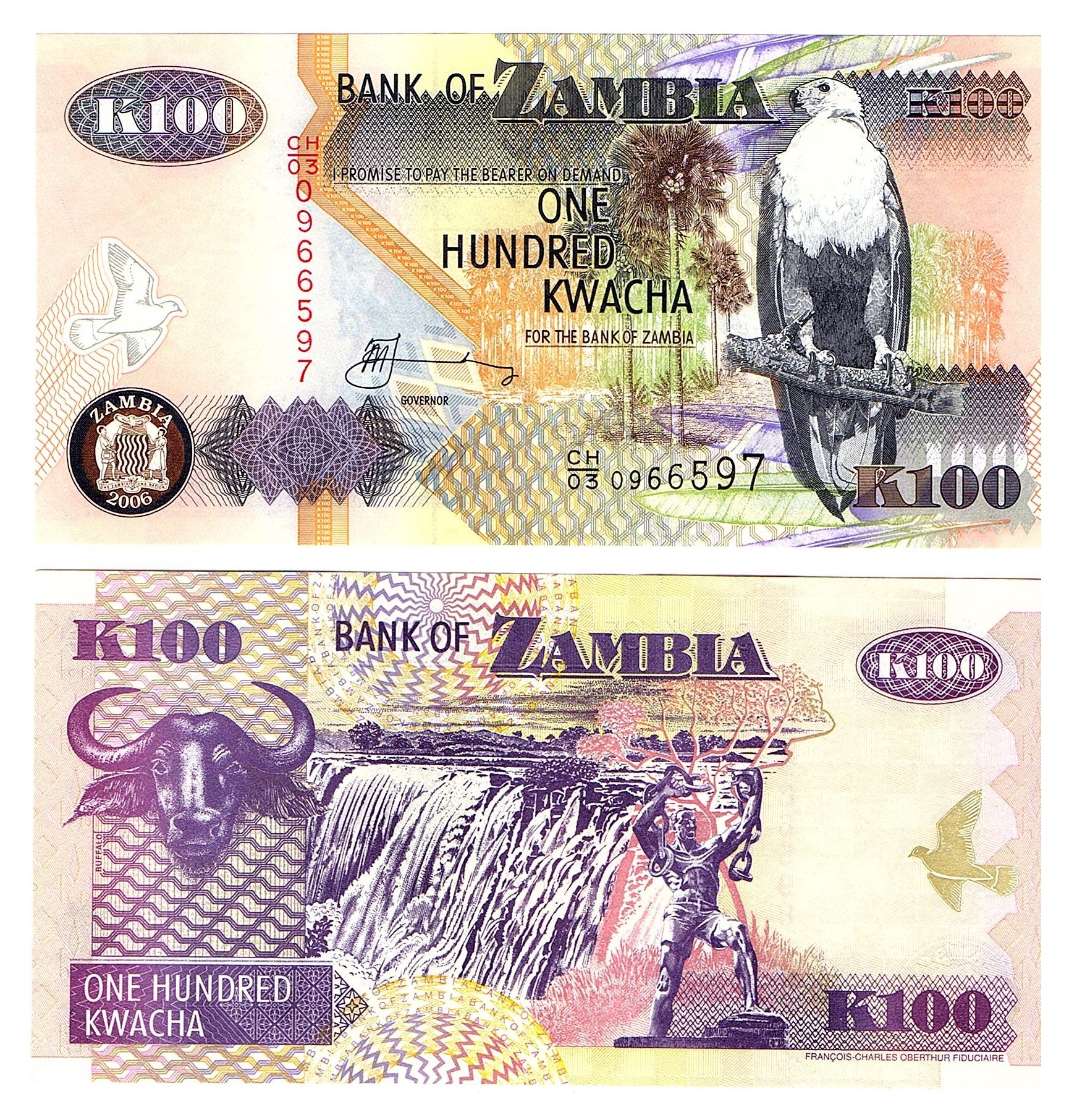 Zambia #38f 100 Kwacha