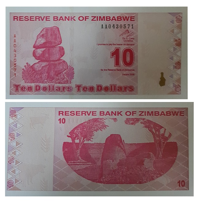 Zimbabwe #94  10 Dollars