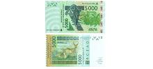 Ivory-Coast #117A20  5000 Francs CFA NEW2020