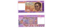 Madagascar #78b.H  5.000 Francs = 1.000 Ariary