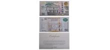 Suriname #167 50 Dollar FOLDER 55 Years Centrale Bank